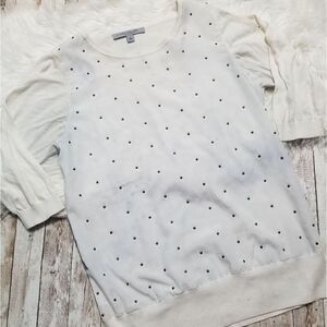 Andrew marc studded white blouse